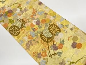 佐賀錦唐織花車模様織出し袋帯